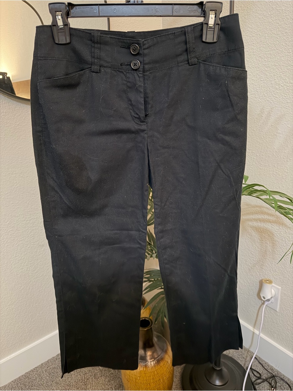 CAbi Black Straight-Leg Pants
